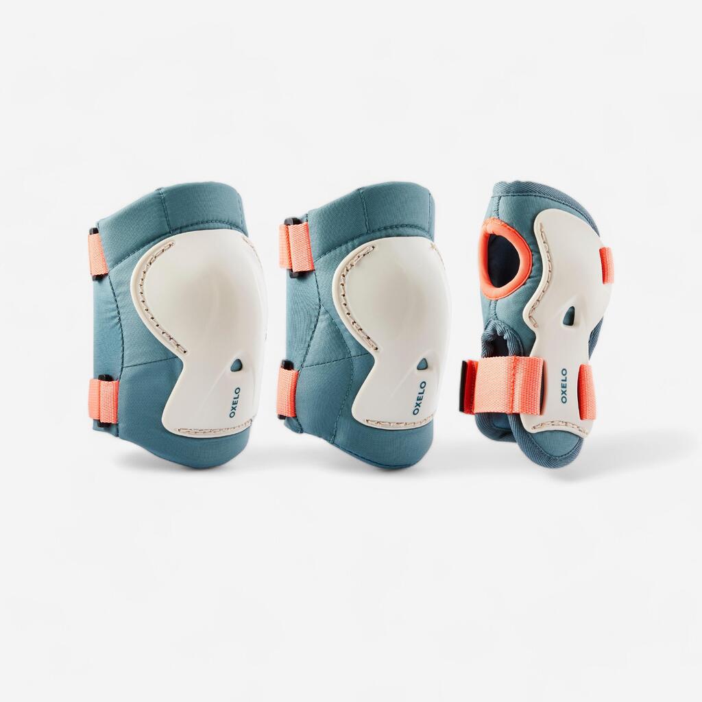 Set 3x2 protections roller trottinette skate enfant PLAY Caktus